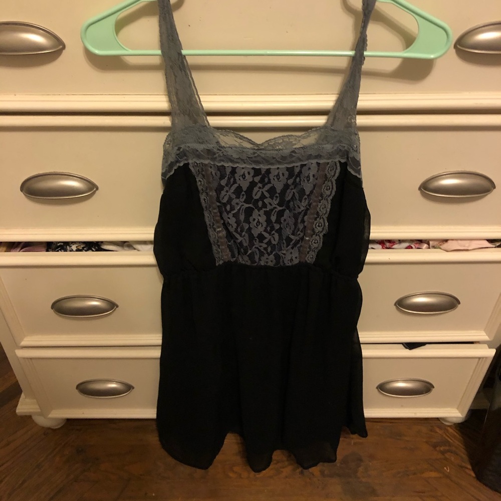 Black and gray dress